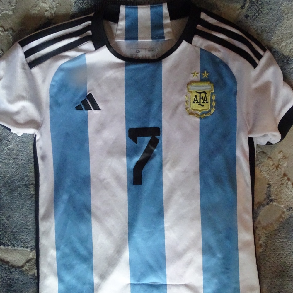 ADIDAS ARGENTINA HOME AEROREADY SOCCER JERESEY SHIRT DUPAUL 7